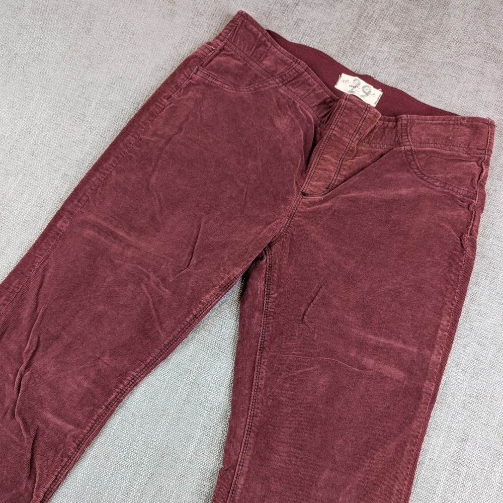 Free People Penny Flare Pants Womens 29 Short Burgundy Corduroy Bell Bottom